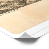 Chico, CA. Panoramische kaart 1871 (0272A) Poster (Hoek)