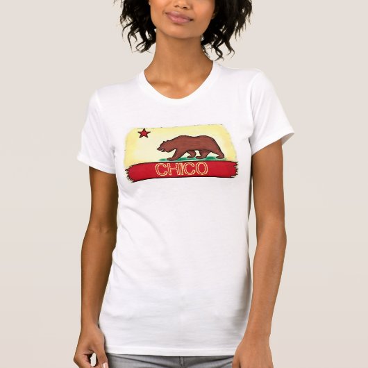 Chico California dames vlag t-shirt (Voorkant)