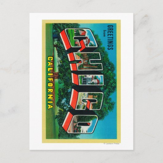 Chico, California - Large Letter Scenes Briefkaart (Voorkant)