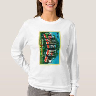 Chico, California - Large Letter Scenes T-shirt