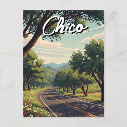 Chico California Reizen Briefkaart (Voorkant)