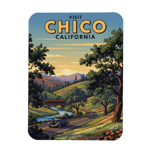 Chico California Reizen Magneet (Verticaal)