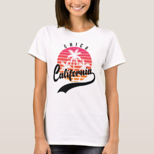 Chico, California Retro Sunset T-shirt voor dames