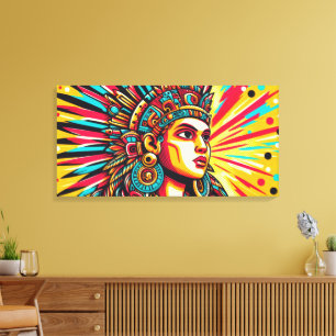 Chicomecōātl 7 canvas afdruk