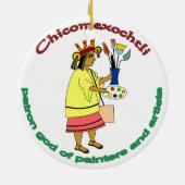 Chicomexochtli - schilderbeschermheer keramisch ornament (Achterkant)