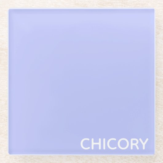 Chicory Flower blue-kleurnaam Glazen Onderzetter (Voorkant)