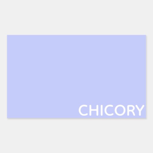 Chicory Flower blue-kleurnaam Rechthoekige Sticker (Voorkant)