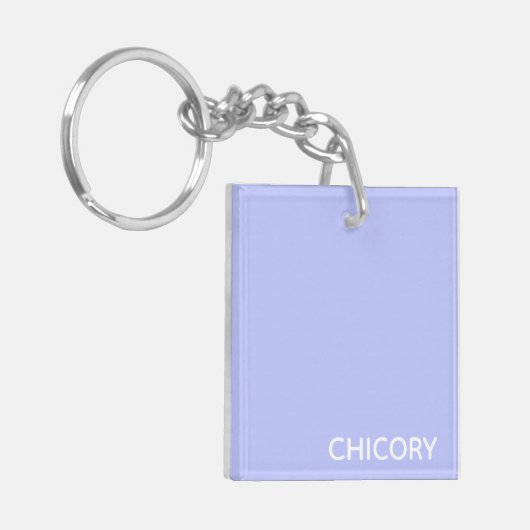Chicory Flower blue-kleurnaam Sleutelhanger (Voorkant Links)