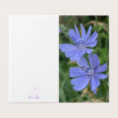 Chicory Flower Folded Note Card Kaart (Buitenkant ongevouwen)