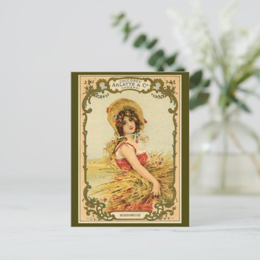 Chicory Harvest Advertisement Briefkaart (Staand voorkant)