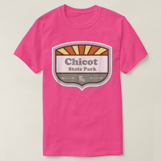 Chicot State Park Louisiana La Sunburst Badge Vaca T-shirt (Design voorkant)