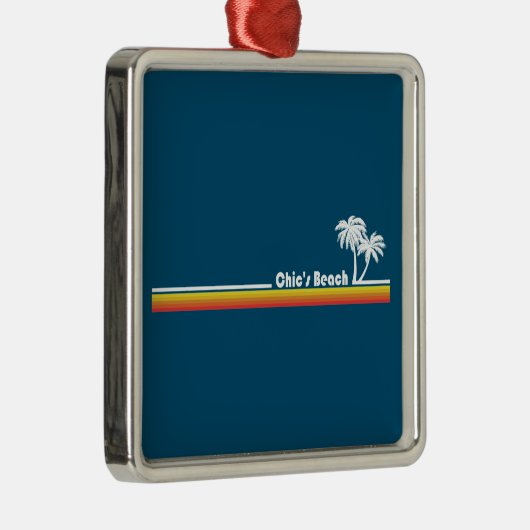 Chic's Beach Virginia Metalen Ornament (Rechts)