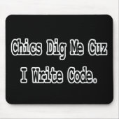 chics graven me code schrijven muismat (Voorkant)