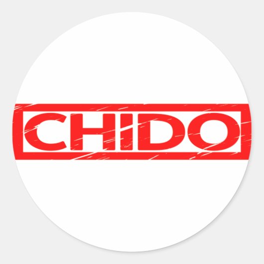 Chido Stamp Ronde Sticker (Voorkant)