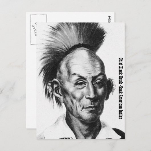 Chief Black Hawk Briefkaart (Voorkant / Achterkant)