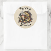 Chief Botten Phoenix Arizona Ronde Sticker (Tas)