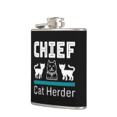 Chief Cat Herder Funny Heupfles (Links)