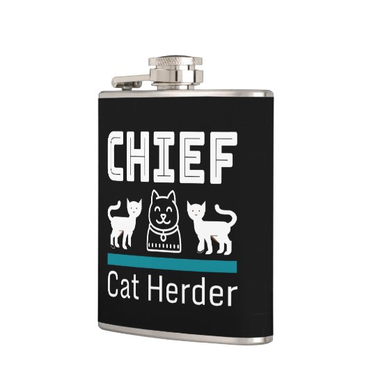 Chief Cat Herder Funny Heupfles (Links)
