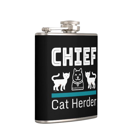 Chief Cat Herder Funny Heupfles (Rechts)