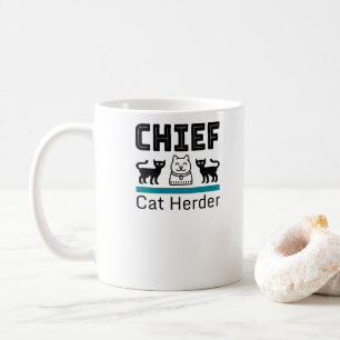 Chief Cat Herder Funny Koffiemok