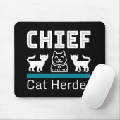 Chief Cat Herder Funny Muismat (Met muis)