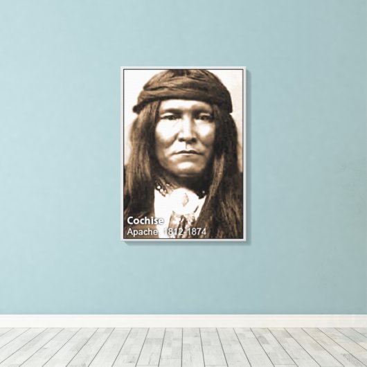 Chief Cochise gewikkeld canvas (Insitu (Houten vloer))