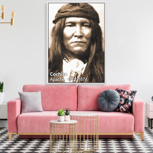 Chief Cochise gewikkeld canvas (Insitu (Woonkamer))