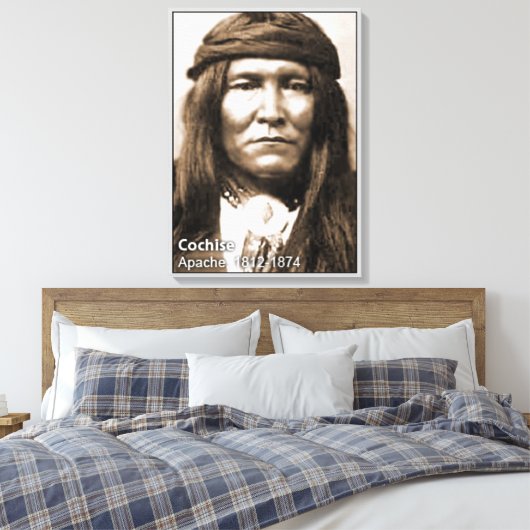 Chief Cochise gewikkeld canvas (Insitu (Slaapkamer))