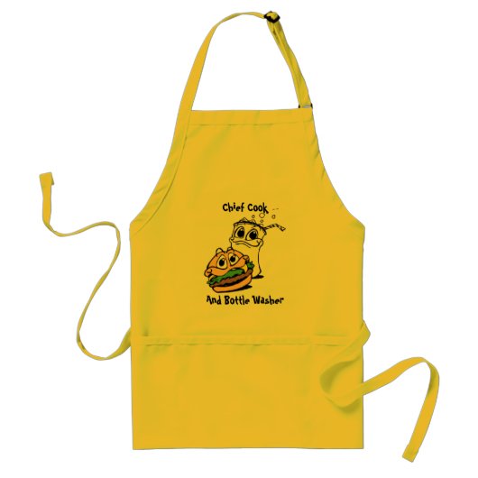 Chief Cook and Bottle Washer Standaard Schort (Voorkant)