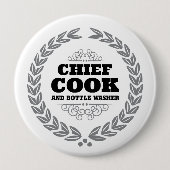 CHIEF COOK EN FLESAFVAL RONDE BUTTON 4,0 CM (Voorkant)