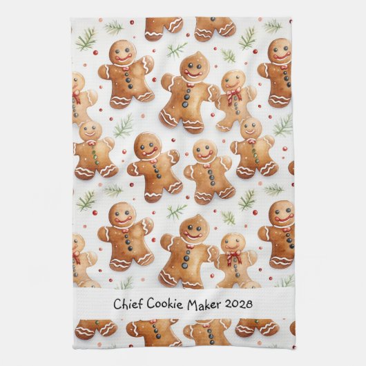 Chief Cookie Maker Gingerbread Theedoek (Verticaal)