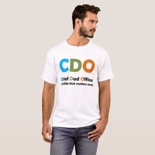 Chief Dad Officer T-shirt (Voorkant volledig)