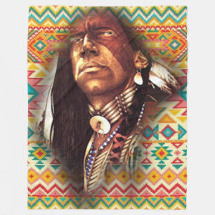 Chief Eagle Eyes Fleece Deken