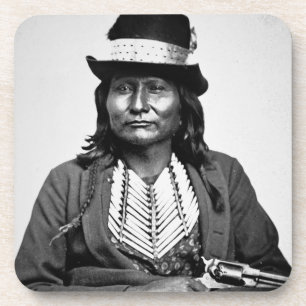 Chief Esatonyett, 1869 (foto) Bier Onderzetter
