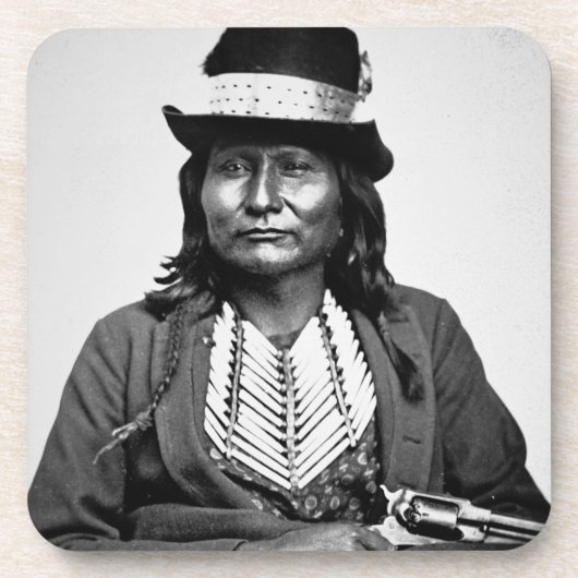 Chief Esatonyett, 1869 (foto) Bier Onderzetter (Voorkant)