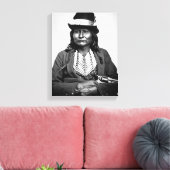 Chief Esatonyett, 1869 (foto) Canvas Afdruk (Insitu (Woonkamer))