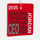 Chief Executive Officer CEO Extraordinaire CUSTOM Keramisch Ornament (Rechts)