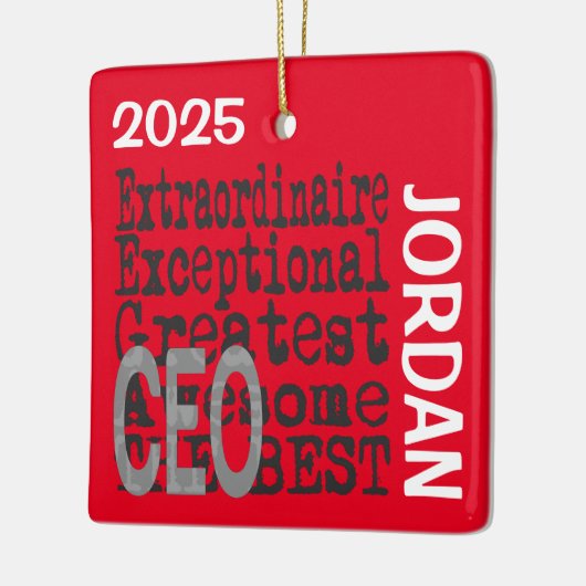 Chief Executive Officer CEO Extraordinaire CUSTOM Keramisch Ornament (Links)