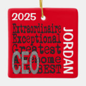 Chief Executive Officer CEO Extraordinaire CUSTOM Keramisch Ornament (Voorkant)