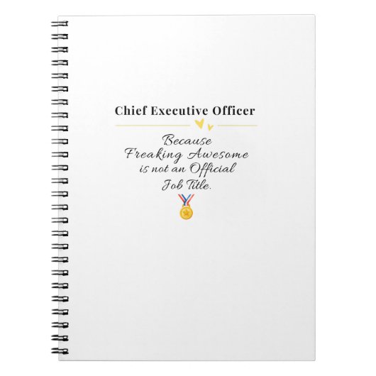 Chief Executive Officer Notitieboek (Voorkant)