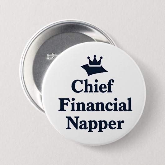 Chief Financial Napper  Ronde Button 7,6 Cm (Voorkant /achterkant)