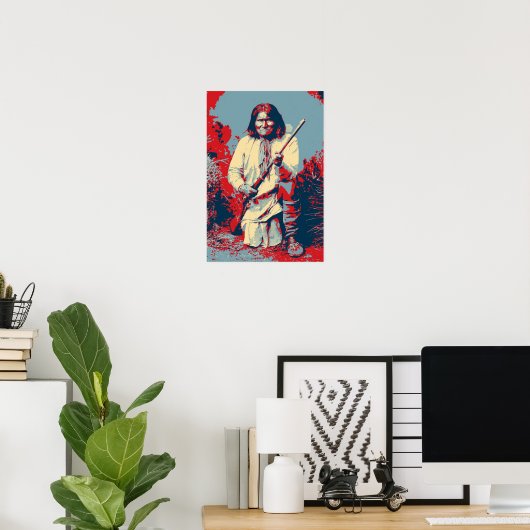 Chief Geronimo Pop Art Poster (Thuiskantoor)