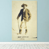 Chief Geronimo Standing Portrait 1904 Canvas Afdruk (Insitu (Houten vloer))