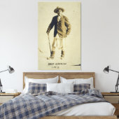 Chief Geronimo Standing Portrait 1904 Canvas Afdruk (Insitu (Slaapkamer))