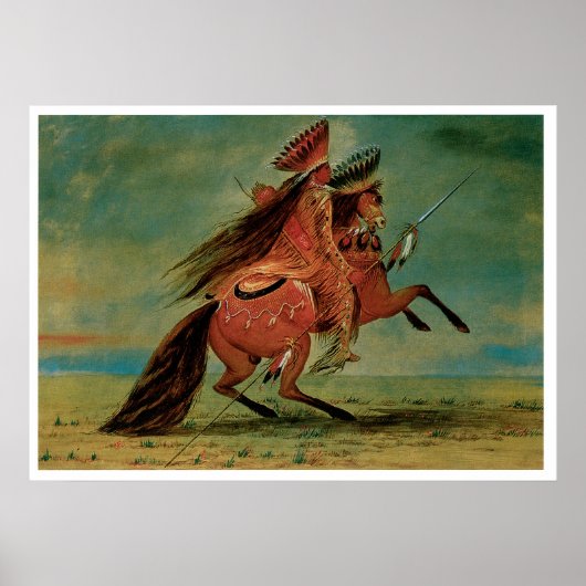 Chief Indian Warrior  Art Print Poster (Voorkant)
