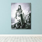 Chief Joseph (1840-1904) c.1880 (foto) Canvas Afdruk (Insitu (Houten vloer))