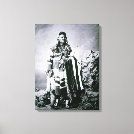 Chief Joseph (1840-1904) c.1880 (foto) Canvas Afdruk (Voorkant)
