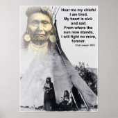 Chief Joseph hear me Poster (Voorkant)