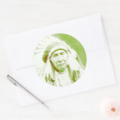 Chief Joseph Native American Leader Ronde Sticker (Envelop)