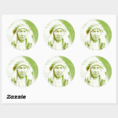 Chief Joseph Native American Leader Ronde Sticker (Vel)